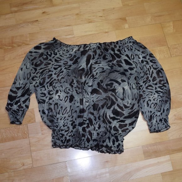 DEREK HEART Women's JRS Sz S Chiffon BLOUSE Shirt - Picture 5 of 5